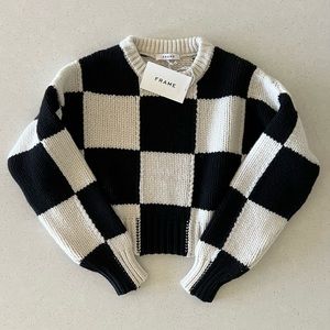 Frame Cropped Checkered Crew